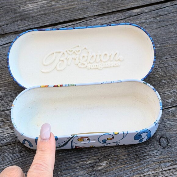 Brighton Sabrina Tortoise Shell Sunglasses Silver Heart Case 52-17 Vintage Brown - Picture 15 of 16